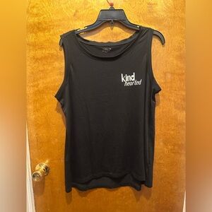 Women’s black tank kind hearted sleeveless black tank top size L